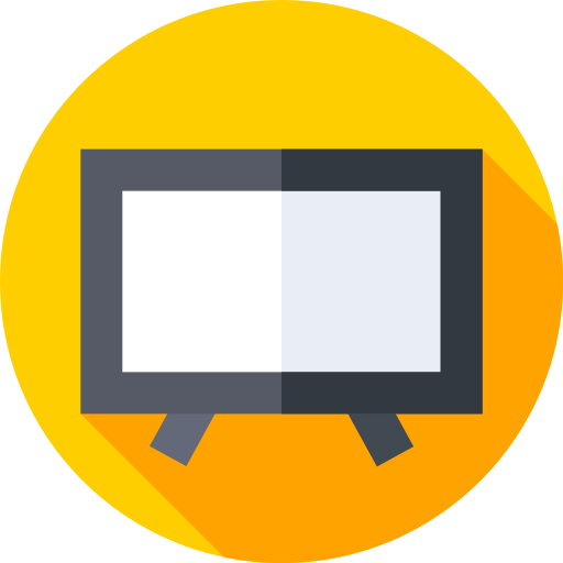 televisor Flat Circular Flat icono