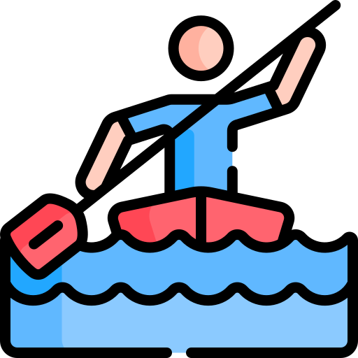 Kayaking Special Lineal color icon
