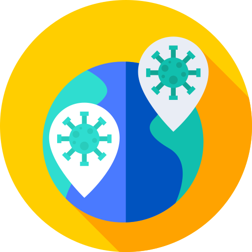 Virus Flat Circular Flat icon