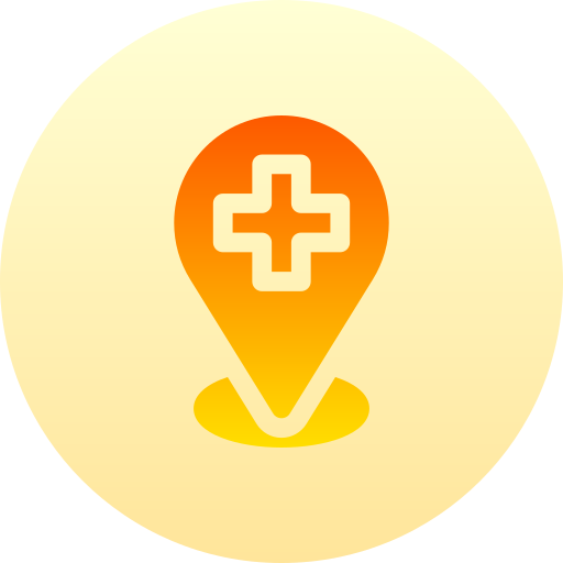 Hospital Basic Gradient Circular icon
