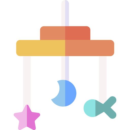 juguete de la cuna Basic Rounded Flat icono