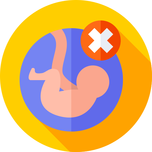 Abortion Flat Circular Flat icon