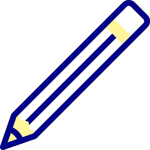 연필 Detailed Mixed Lineal color icon