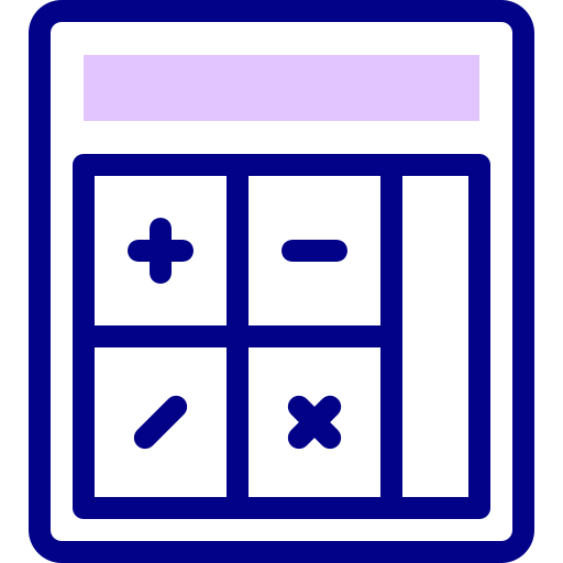 계산자 Detailed Mixed Lineal color icon