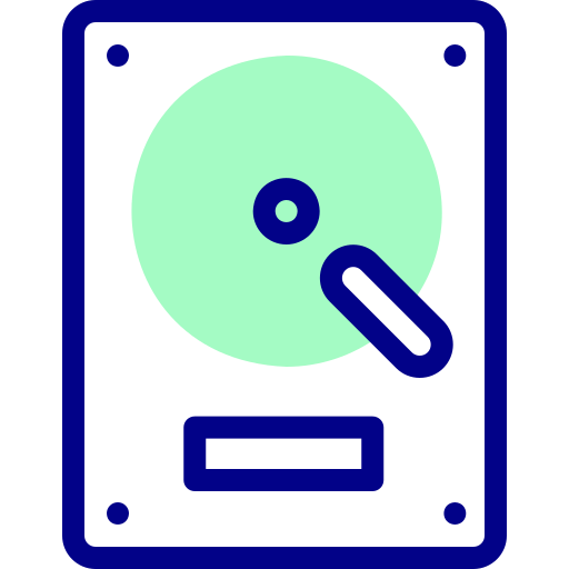 ハードディスク Detailed Mixed Lineal color icon