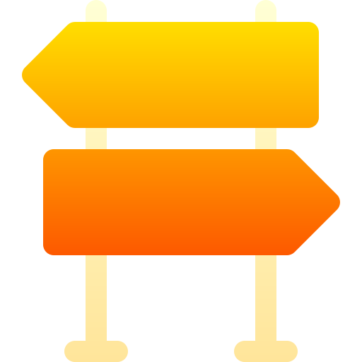 Signpost Basic Gradient Gradient icon
