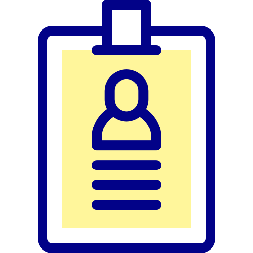 tarjeta de identificación Detailed Mixed Lineal color icono