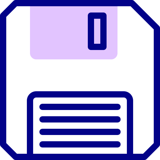 Floppy disk Detailed Mixed Lineal color icon