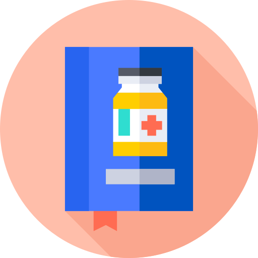 Medical book Flat Circular Flat icon