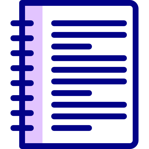 Notes Detailed Mixed Lineal color icon