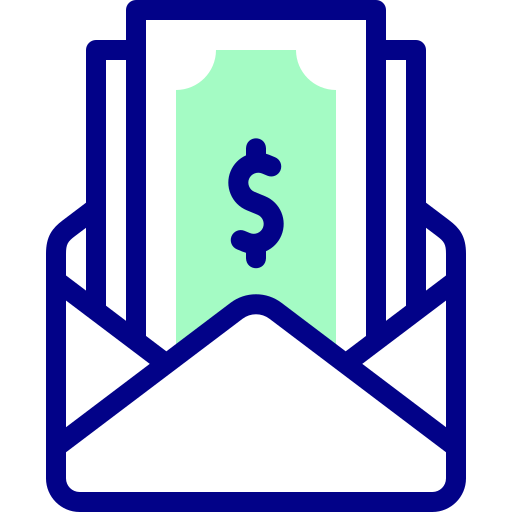 봉급 Detailed Mixed Lineal color icon