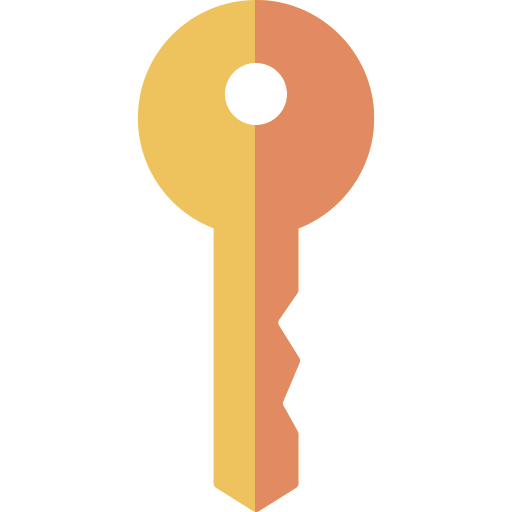 llave de casa Basic Rounded Flat icono