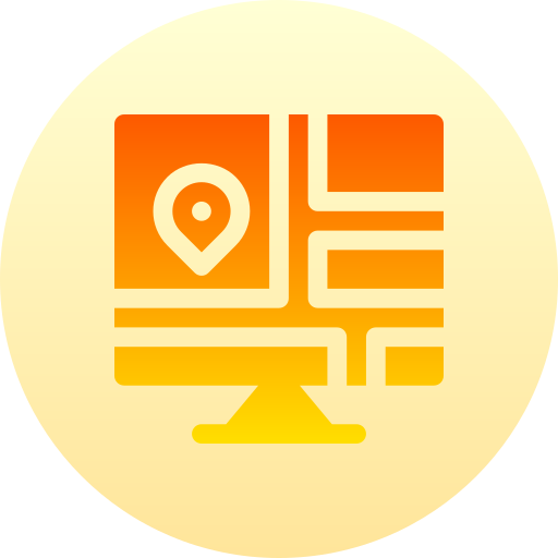 Map Basic Gradient Circular icon