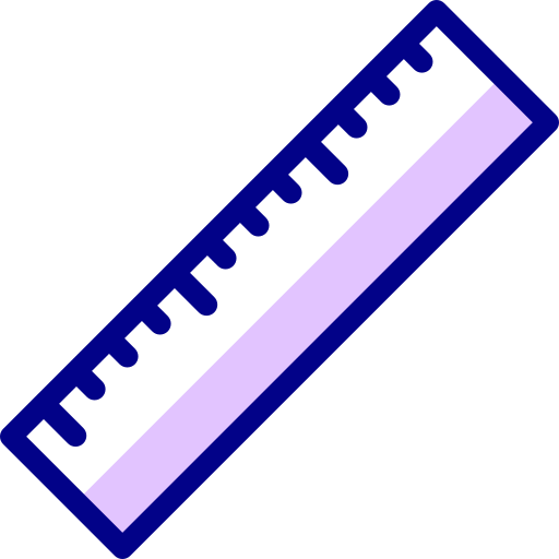 ルーラー Detailed Mixed Lineal color icon