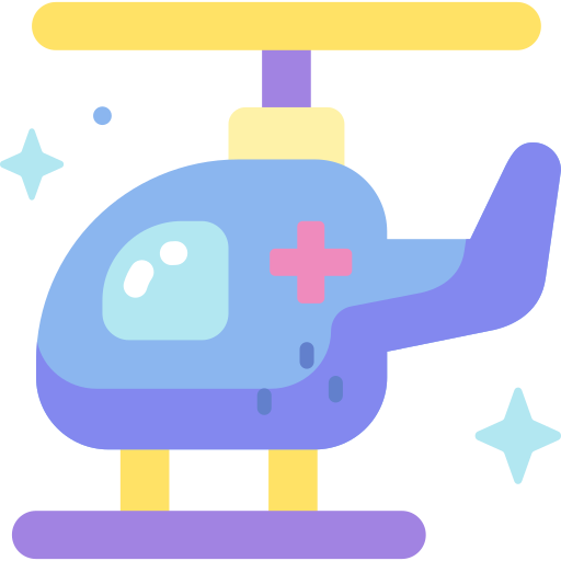 Helicopter Special Candy Flat icon