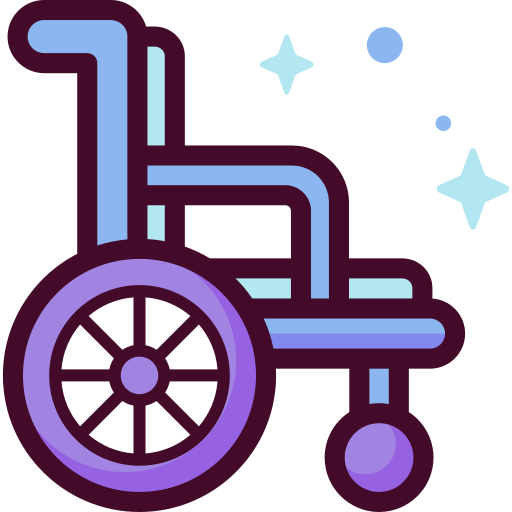 바퀴 달린 의자 Special Candy Lineal color icon
