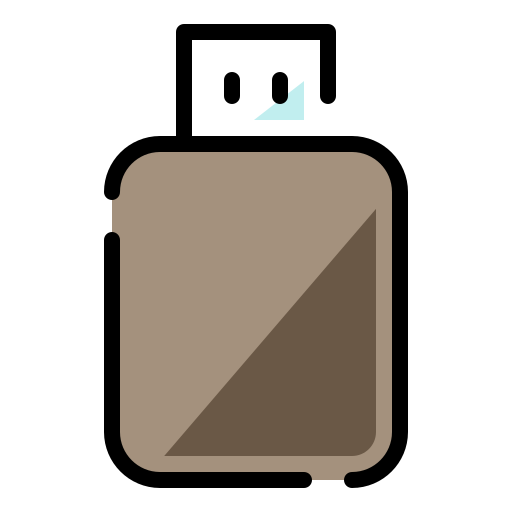 Flash disk Generic Outline Color icon