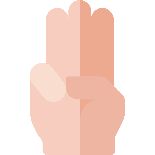 drei finger Basic Rounded Flat icon