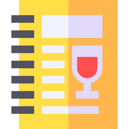 와인 메뉴 Basic Straight Flat icon