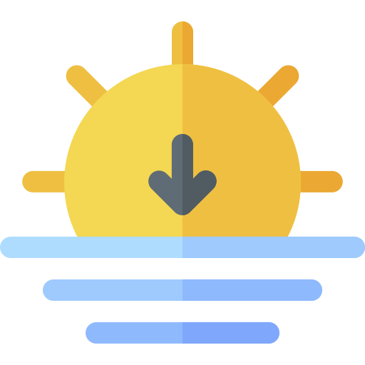 Sunset Basic Rounded Flat icon