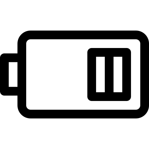 no batteria Basic Rounded Lineal icona