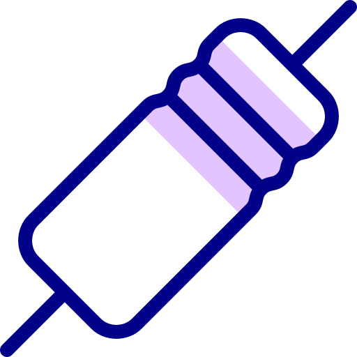 Резистор Detailed Mixed Lineal color иконка