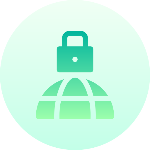 sicurezza internet Basic Gradient Circular icona
