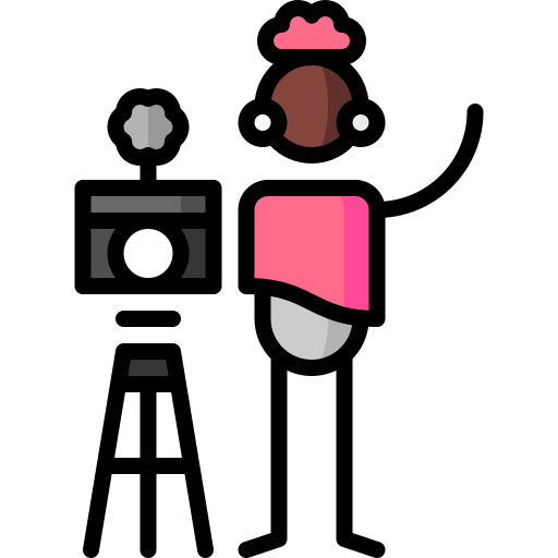 카메라 Puppet Characters Lineal Color icon