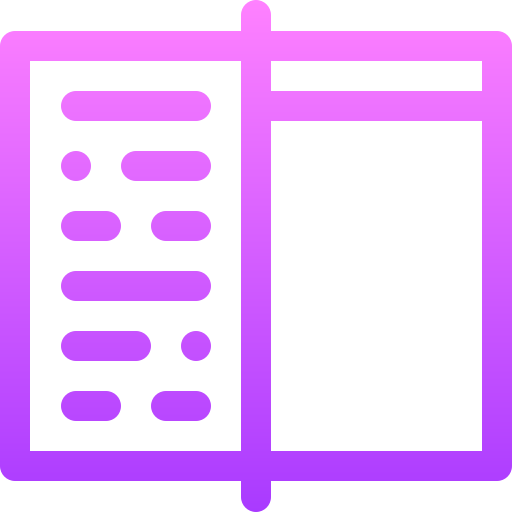 코딩 Basic Gradient Lineal color icon