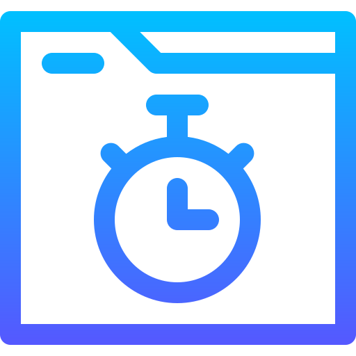 gestión del tiempo Basic Gradient Lineal color icono