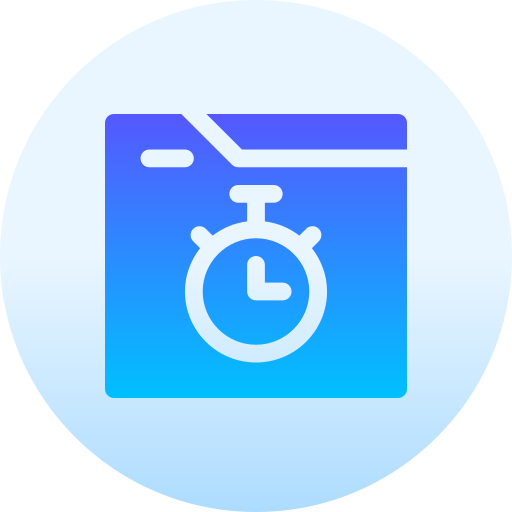 Time management Basic Gradient Circular icon