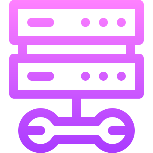 hosting-server Basic Gradient Lineal color icon