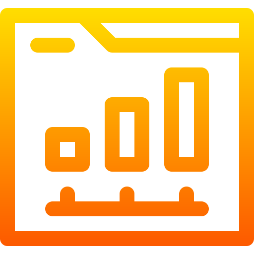 Stats Basic Gradient Lineal color icon