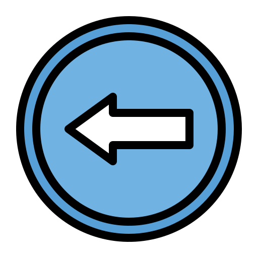左矢印 Generic Outline Color icon