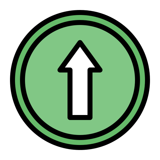 Up arrow Generic Outline Color icon