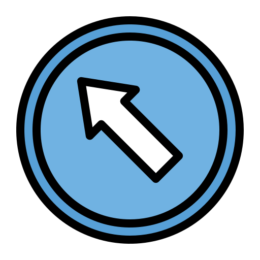 Up left arrow Generic Outline Color icon