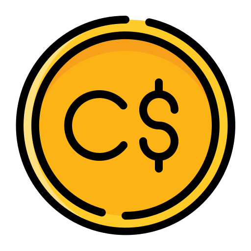 Canadian dollar Generic Outline Color icon