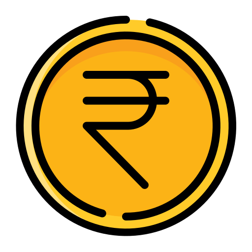 rupie Generic Outline Color icon