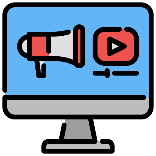 publicidad en video Generic Outline Color icono
