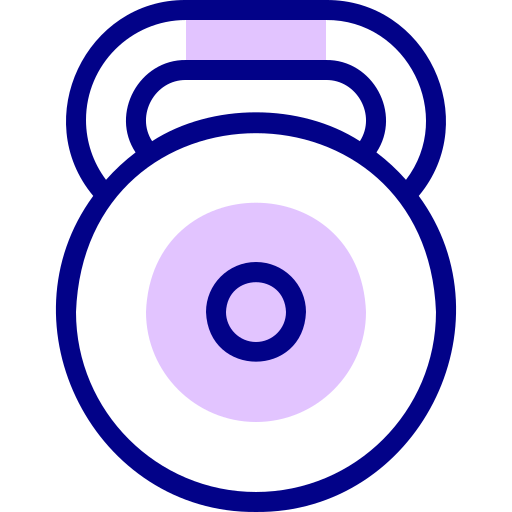 케틀벨 Detailed Mixed Lineal color icon