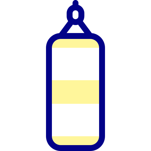 saco de boxeo Detailed Mixed Lineal color icono