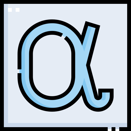 アルファ Detailed Straight Lineal color icon