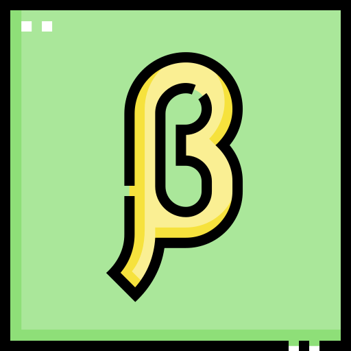 베타 Detailed Straight Lineal color icon