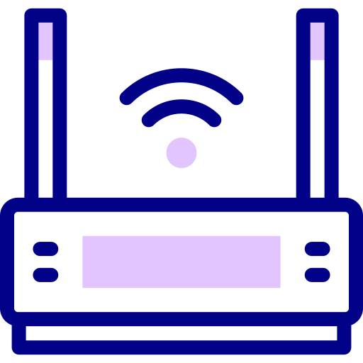 wlan router Detailed Mixed Lineal color icon