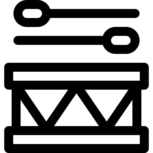 tambouriner Basic Rounded Lineal Icône