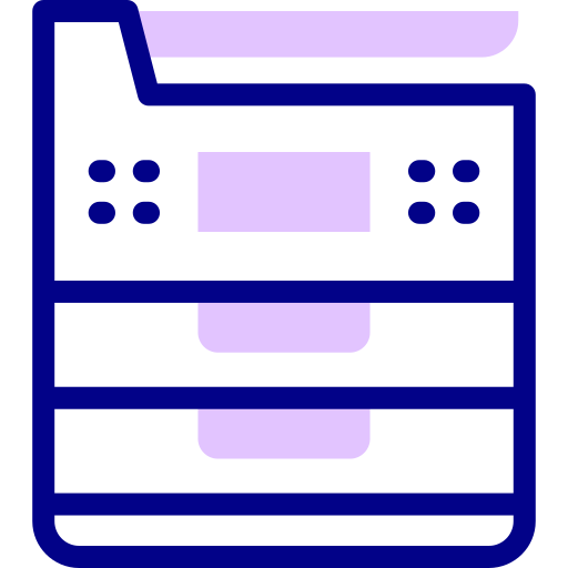 kserokopiarka Detailed Mixed Lineal color ikona