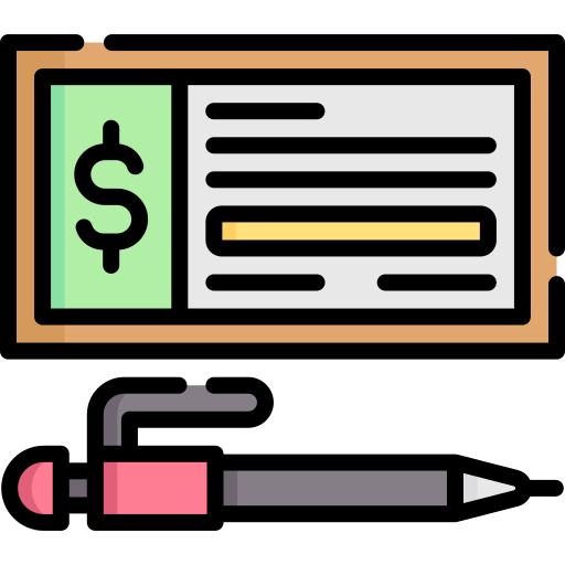 Bank check Special Lineal color icon