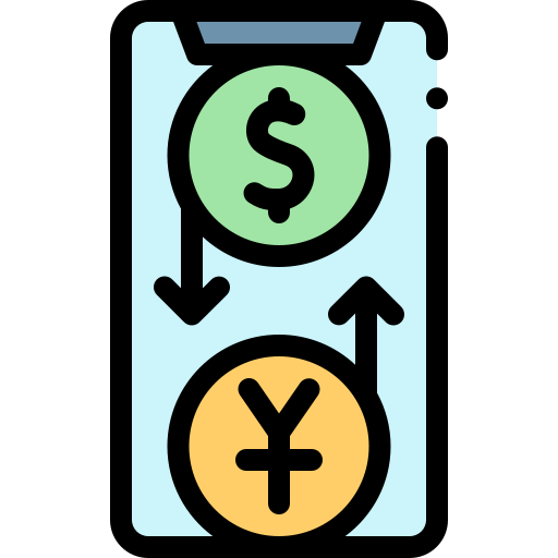 Currency exchange Detailed Rounded Lineal color icon