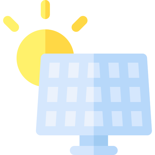 energía solar Basic Rounded Flat icono
