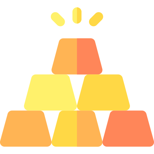 lingotes de oro Basic Rounded Flat icono